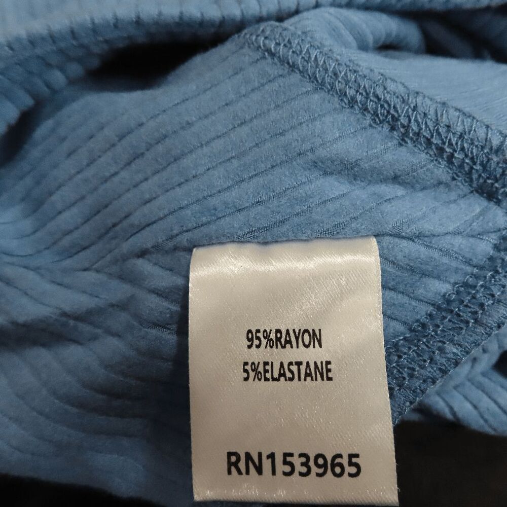 Area Stars Blue Ribbed Flare Pull On Pants Small - Picture 5 of 6